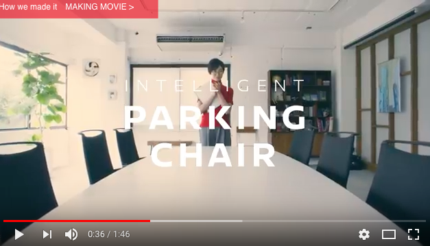Zelfrijdende bureaustoelen van Nissan, de parking chair