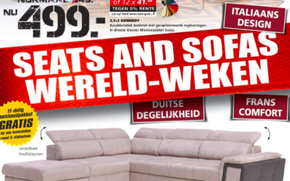Boete van 350.000 euro voor Seats and Sofas
