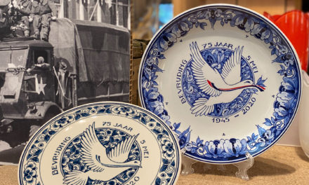 Royal Delft: speciaal bord voor 75 jaar vrijheid