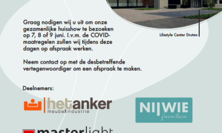 Huisshow in Lifestyle Center in Druten: topmerken presenteren hun collecties op 7, 8 en 9 juni. A must visit!