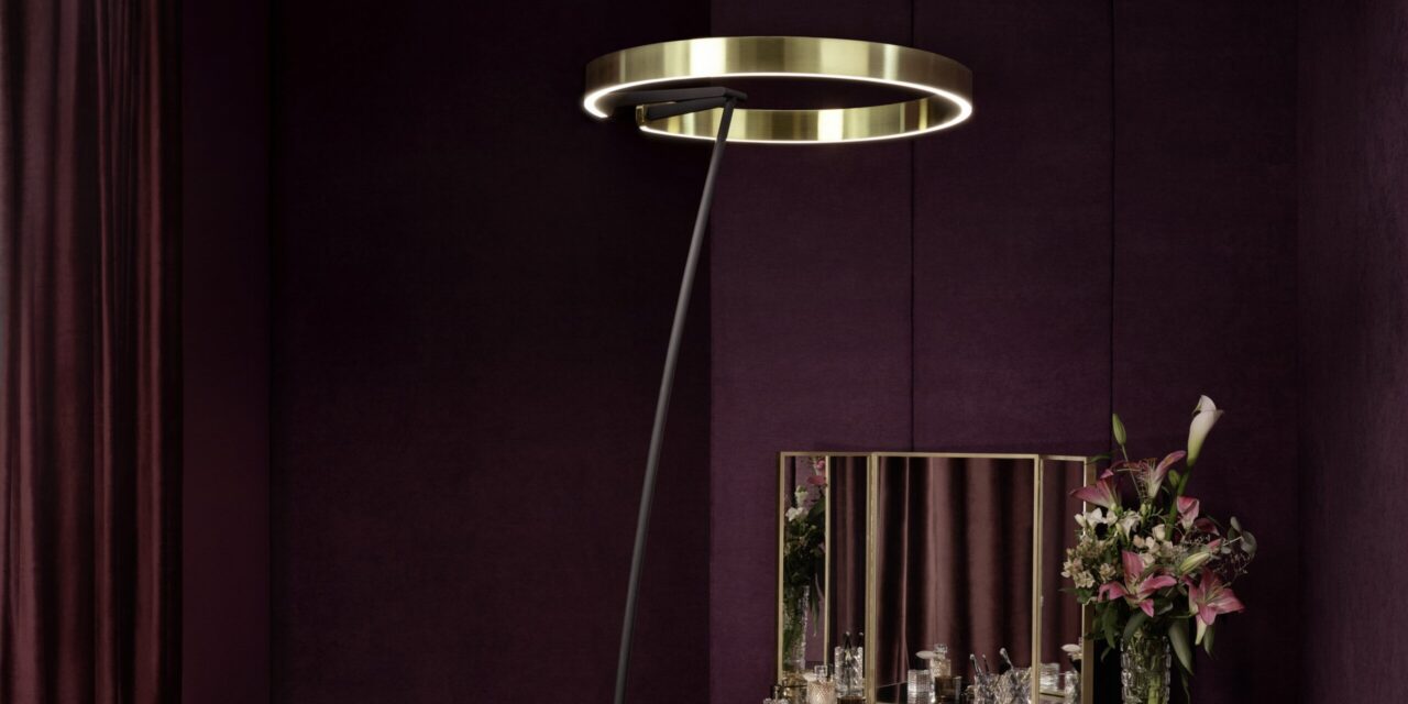 Elegante vloerarmatuur Mito raggio van Occhio