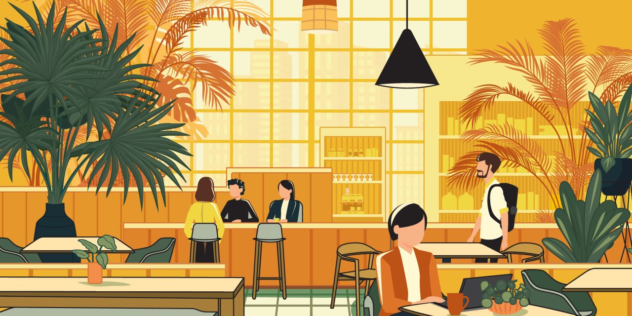 Het nieuwe kantoor: rendezvous office en workspace cafe