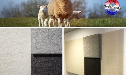 Akoestische vilten wandpanelen van Nederlandse wol
