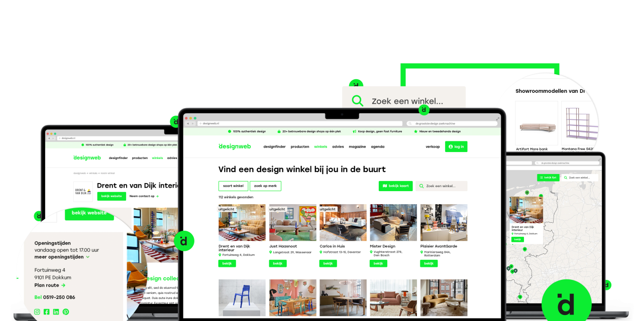 Van alleen online naar ook offline: designweb lanceert interactieve kaart met designwinkels