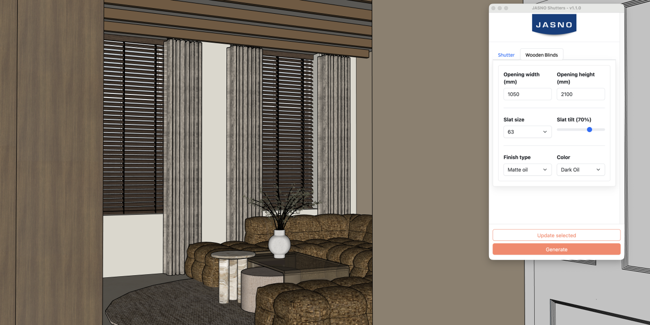 JASNO brengt realistische shuttervisualisaties naar SketchUp