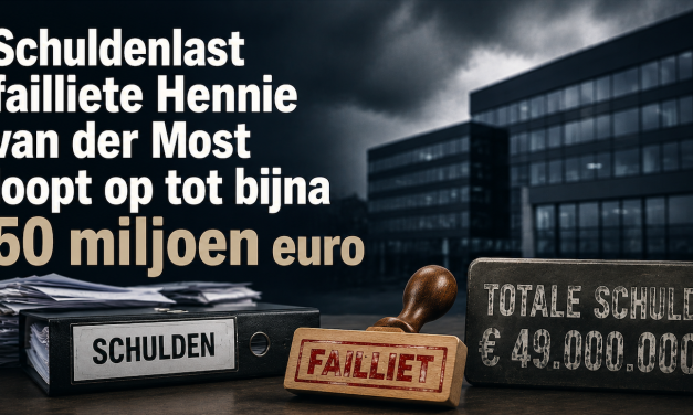 Schuldenlast failliete Hennie van der Most loopt op tot bijna 50 miljoen euro